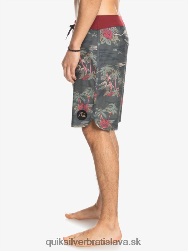 hempstretch scallop 19 boardshorts Quiksilver muži B80HXR1742 asfaltka
