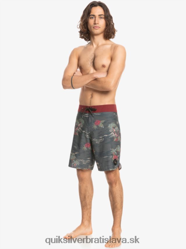hempstretch scallop 19 boardshorts Quiksilver muži B80HXR1742 asfaltka