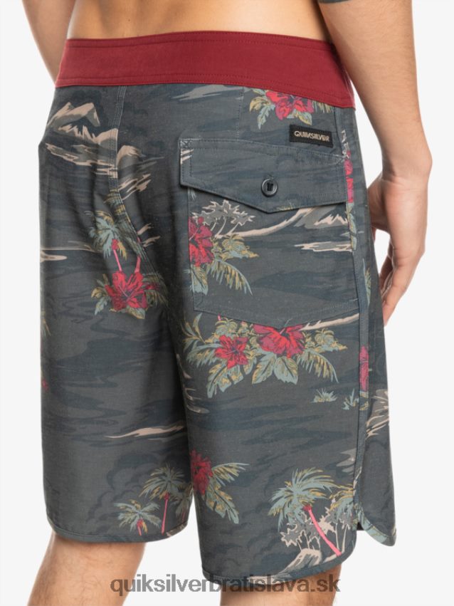 hempstretch scallop 19 boardshorts Quiksilver muži B80HXR1742 asfaltka