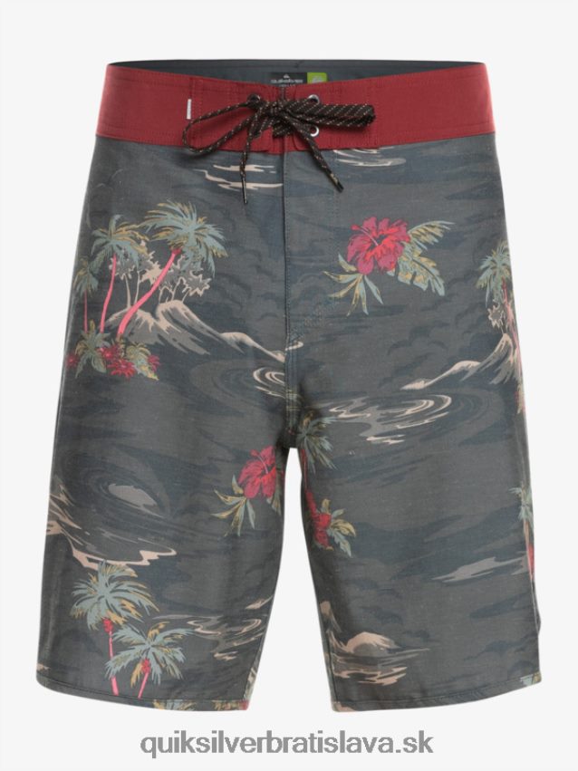 hempstretch scallop 19 boardshorts Quiksilver muži B80HXR1742 asfaltka
