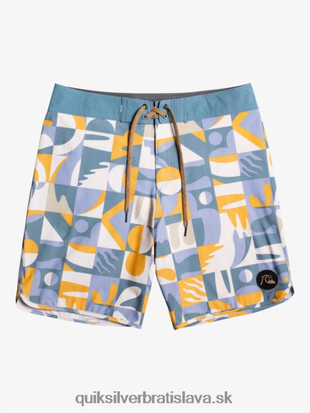 hempstretch scallop 19 boardshorts Quiksilver muži B80HXR1743 ashley modrá