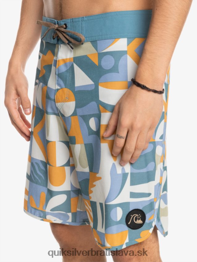 hempstretch scallop 19 boardshorts Quiksilver muži B80HXR1743 ashley modrá