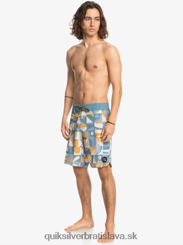 hempstretch scallop 19 boardshorts Quiksilver muži B80HXR1743 ashley modrá