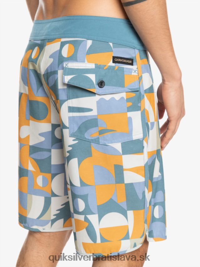 hempstretch scallop 19 boardshorts Quiksilver muži B80HXR1743 ashley modrá