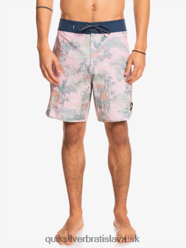 hempstretch scallop 19 boardshorts Quiksilver muži B80HXR1744 g-land ruža so závojom