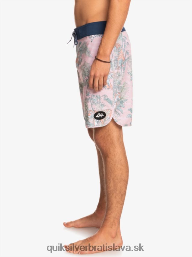 hempstretch scallop 19 boardshorts Quiksilver muži B80HXR1744 g-land ruža so závojom