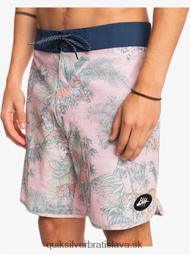 hempstretch scallop 19 boardshorts Quiksilver muži B80HXR1744 g-land ruža so závojom