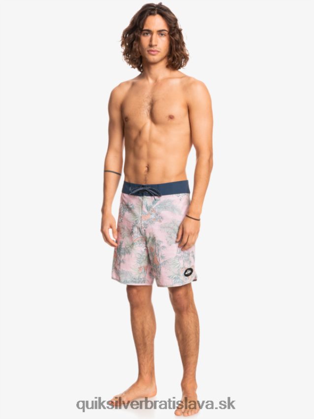 hempstretch scallop 19 boardshorts Quiksilver muži B80HXR1744 g-land ruža so závojom