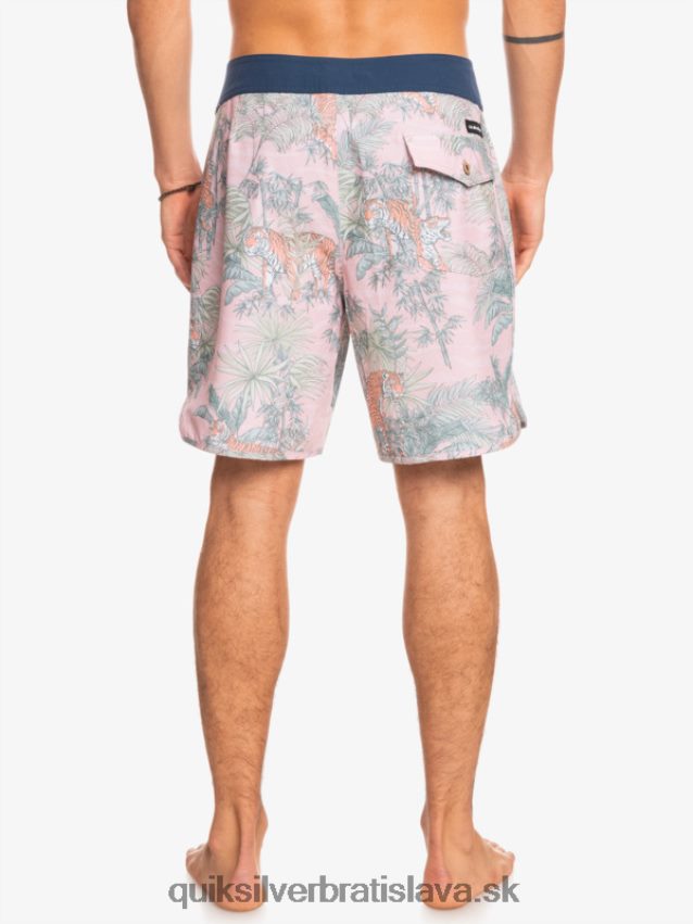 hempstretch scallop 19 boardshorts Quiksilver muži B80HXR1744 g-land ruža so závojom