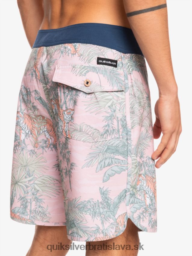 hempstretch scallop 19 boardshorts Quiksilver muži B80HXR1744 g-land ruža so závojom