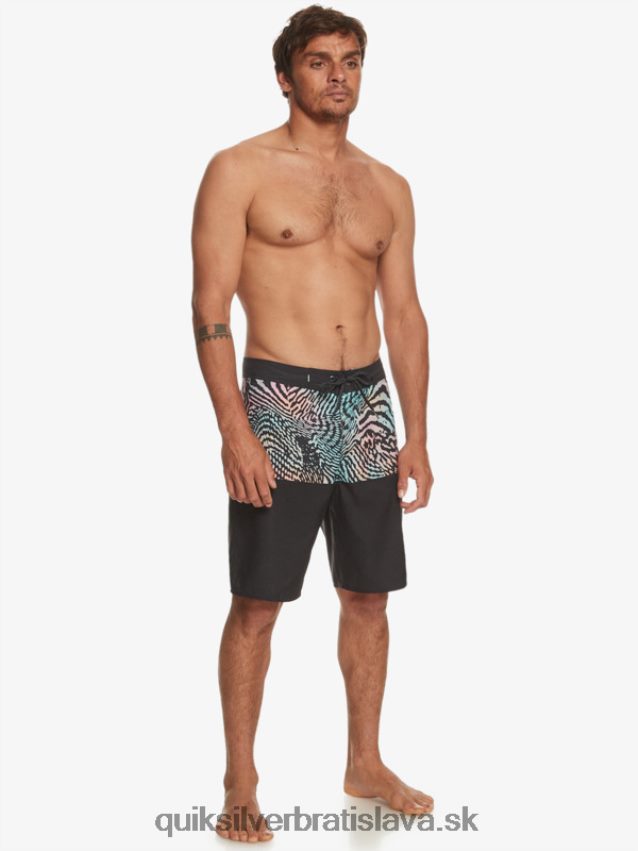 každodenná divízia 20 kraťasov Quiksilver muži B80HXR669 čierna