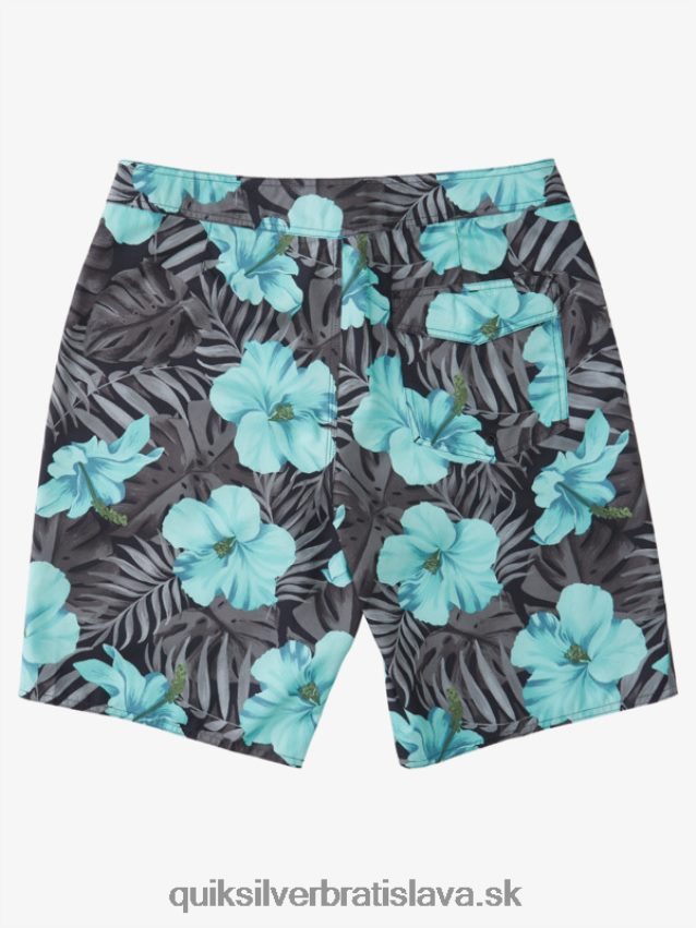 každodenné klasické kvetinové 20 boardšortky Quiksilver muži B80HXR1683 čierna d kvetinová