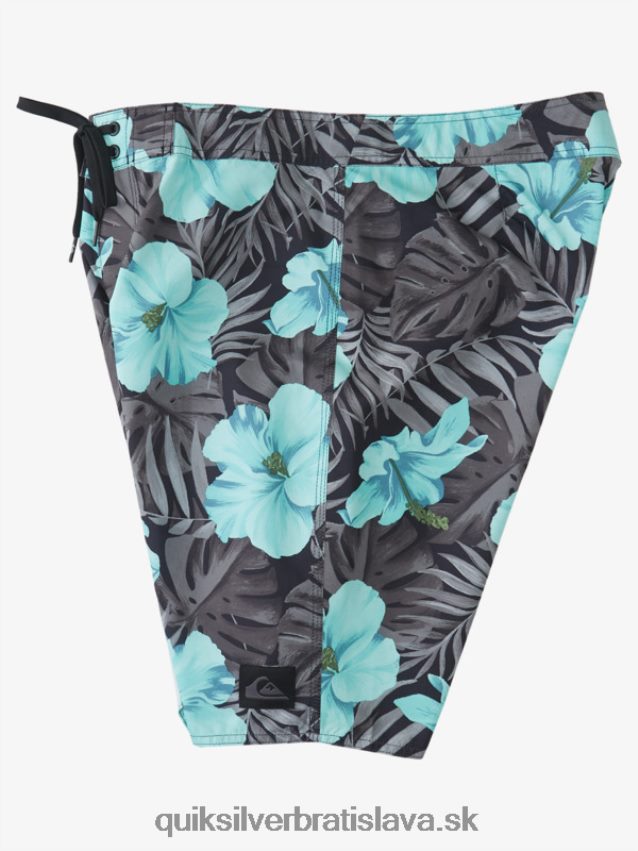 každodenné klasické kvetinové 20 boardšortky Quiksilver muži B80HXR1683 čierna d kvetinová