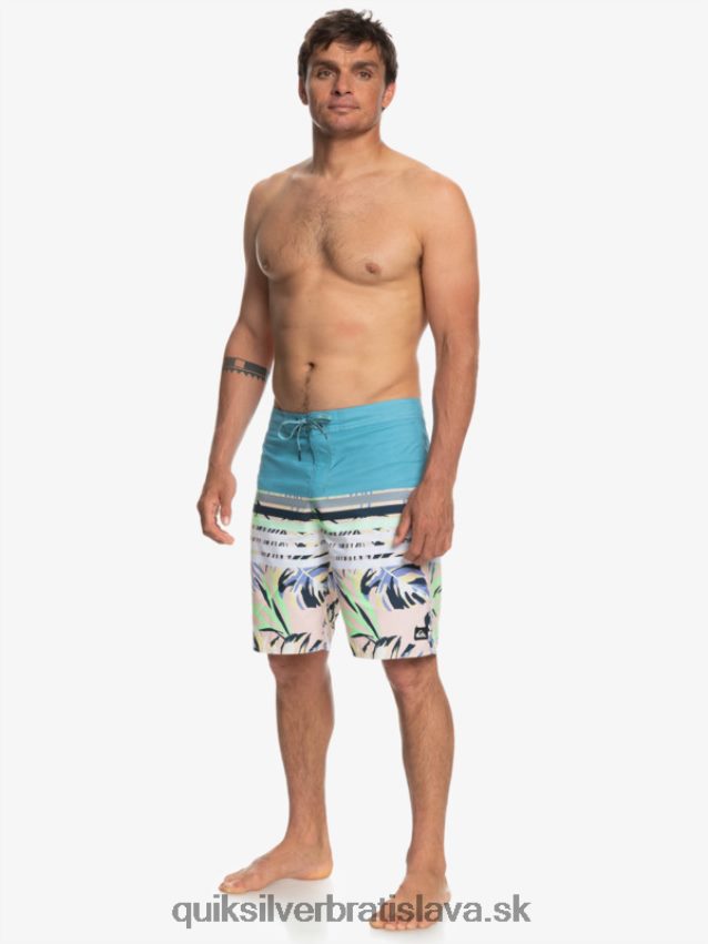 každodenné plážové šortky s bobtnavým videním Quiksilver muži B80HXR1617 delfská modrá