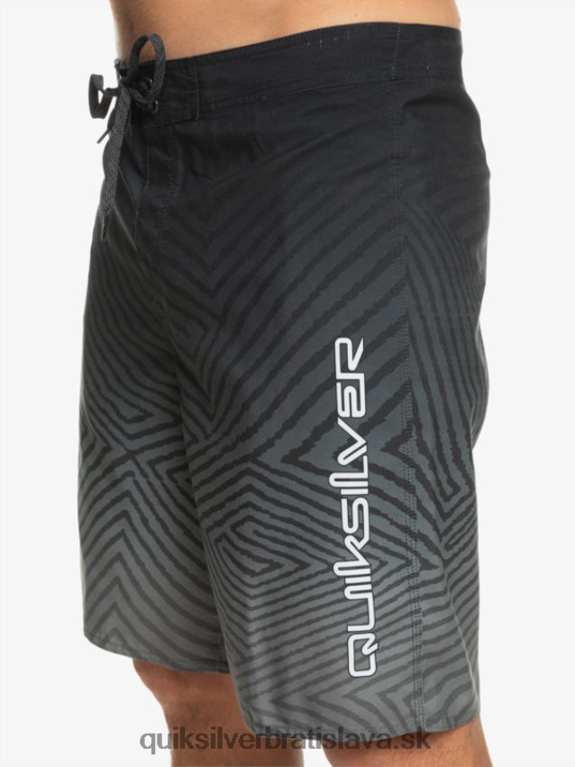 každodenné warp fade 20 šortky Quiksilver muži B80HXR1281 čierna