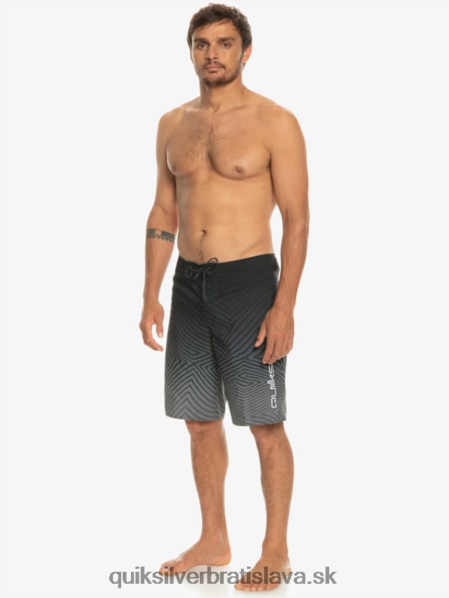 každodenné warp fade 20 šortky Quiksilver muži B80HXR1281 čierna