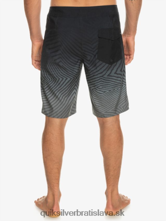 každodenné warp fade 20 šortky Quiksilver muži B80HXR1281 čierna