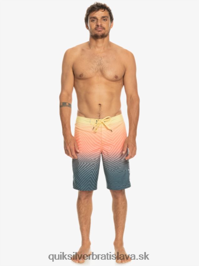 každodenné warp fade 20 šortky Quiksilver muži B80HXR1284 polnočné námorníctvo