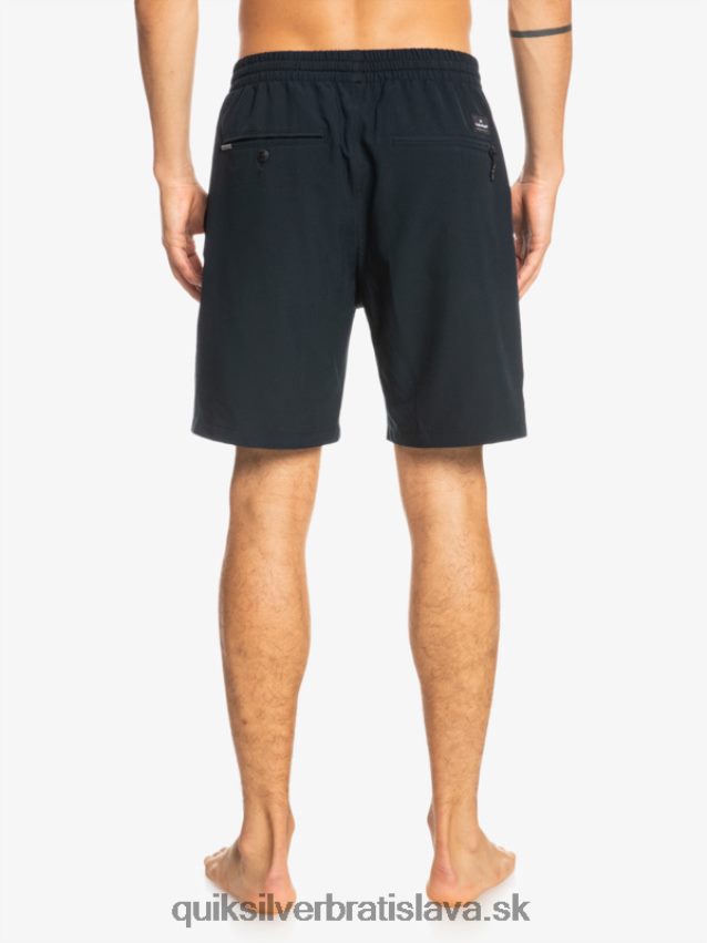 oceánske elastické 18-krát obojživelné šortky Quiksilver muži B80HXR342 čierna
