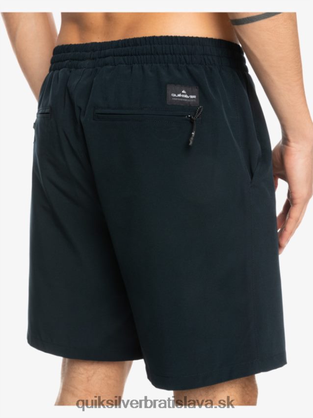 oceánske elastické 18-krát obojživelné šortky Quiksilver muži B80HXR342 čierna