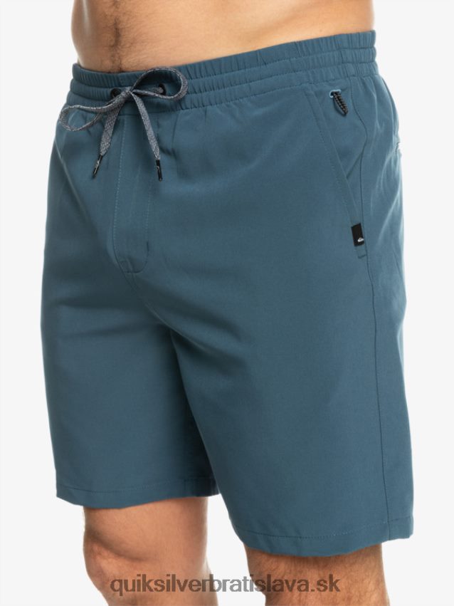 oceánske elastické 18-krát obojživelné šortky Quiksilver muži B80HXR345 polnočné námorníctvo