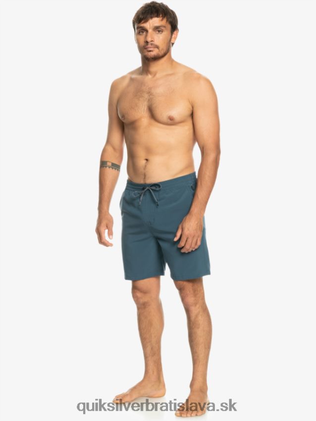 oceánske elastické 18-krát obojživelné šortky Quiksilver muži B80HXR345 polnočné námorníctvo