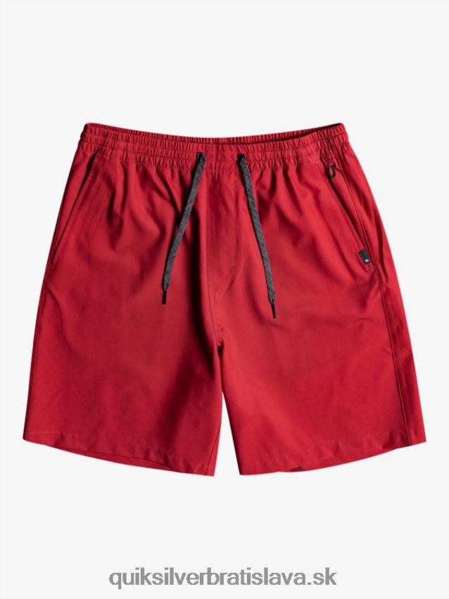 oceánske elastické 18-krát obojživelné šortky Quiksilver muži B80HXR350 rubínové víno