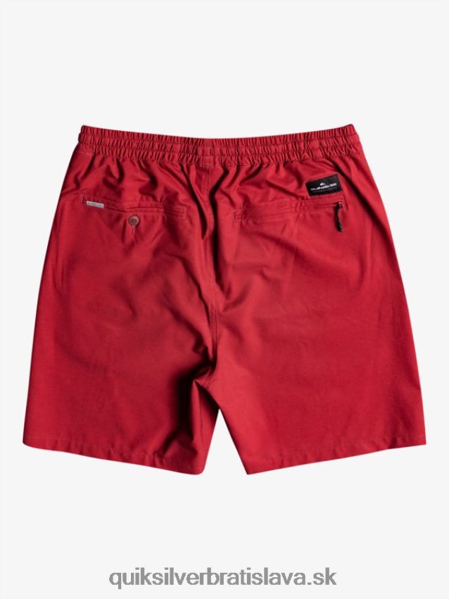 oceánske elastické 18-krát obojživelné šortky Quiksilver muži B80HXR350 rubínové víno