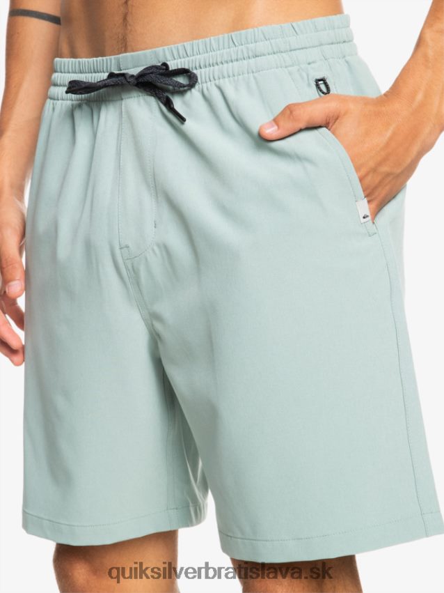 oceánske elastické 18-krát obojživelné šortky Quiksilver muži B80HXR352 zelené prostredie
