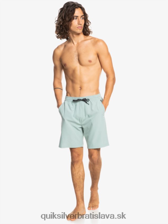 oceánske elastické 18-krát obojživelné šortky Quiksilver muži B80HXR352 zelené prostredie