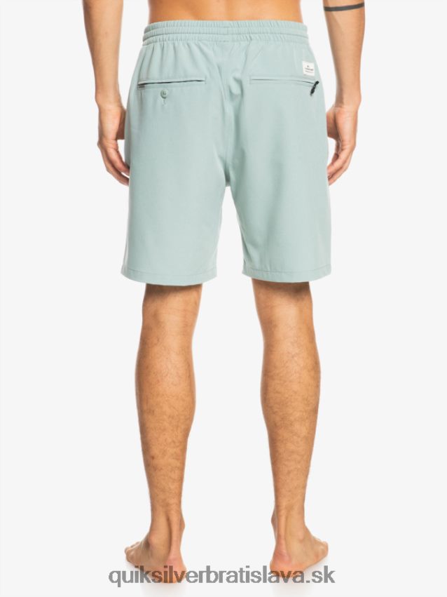 oceánske elastické 18-krát obojživelné šortky Quiksilver muži B80HXR352 zelené prostredie