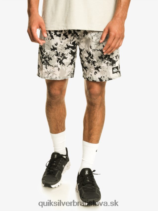 omni 17 tréningové šortky Quiksilver muži B80HXR793 šedo fialová