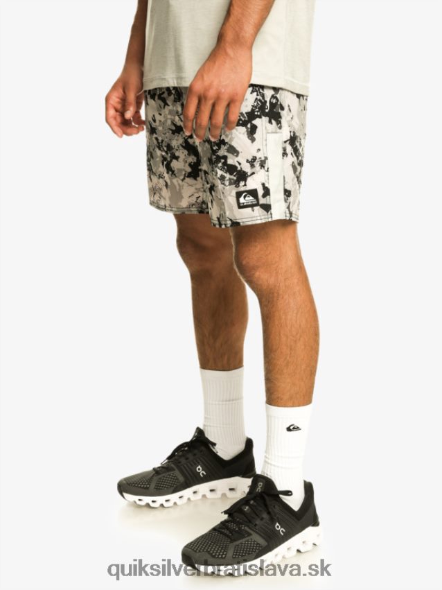 omni 17 tréningové šortky Quiksilver muži B80HXR793 šedo fialová