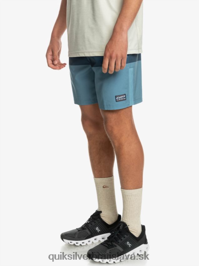 omni training 17 strečové šortky Quiksilver muži B80HXR1690 provinčná modrá