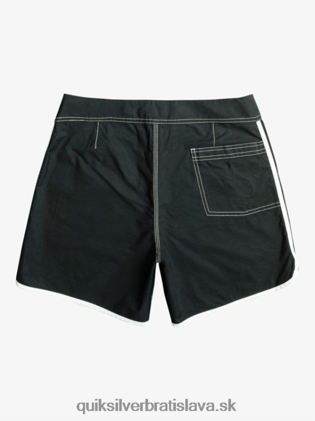 originálne hrebenatkové šortky 16 Quiksilver muži B80HXR168 čierna