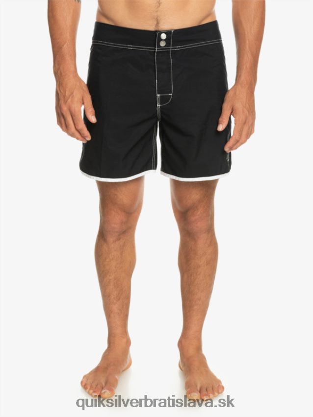 originálne hrebenatkové šortky 16 Quiksilver muži B80HXR168 čierna