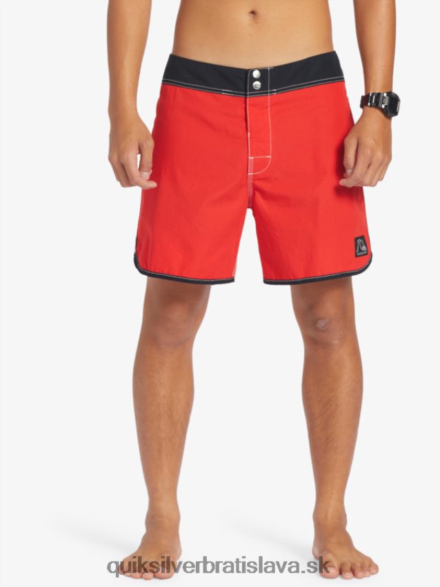 originálne hrebenatkové šortky 16 Quiksilver muži B80HXR169 vysoko riziková červená