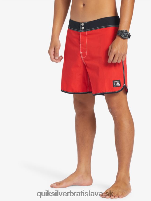 originálne hrebenatkové šortky 16 Quiksilver muži B80HXR169 vysoko riziková červená