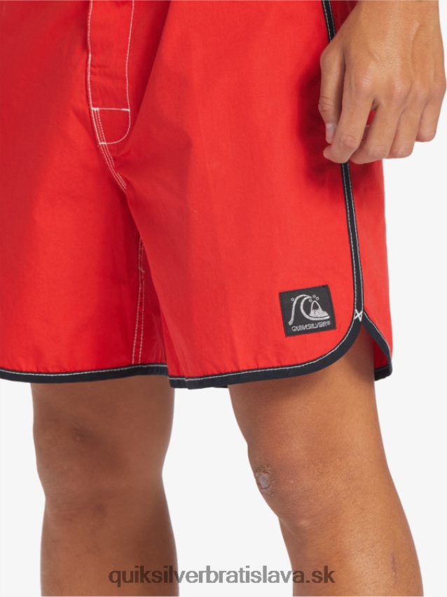 originálne hrebenatkové šortky 16 Quiksilver muži B80HXR169 vysoko riziková červená