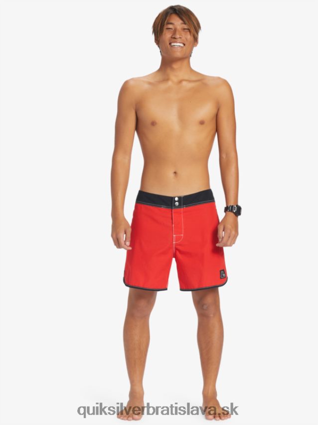 originálne hrebenatkové šortky 16 Quiksilver muži B80HXR169 vysoko riziková červená