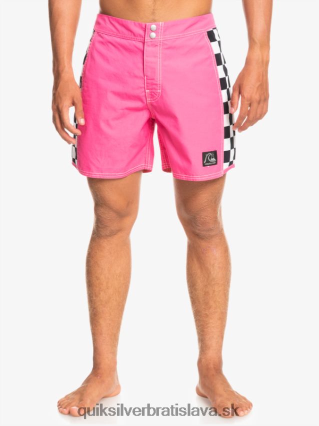 originálne šortky arch 16 Quiksilver muži B80HXR1781 šokujúca ružová