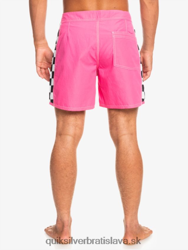 originálne šortky arch 16 Quiksilver muži B80HXR1781 šokujúca ružová