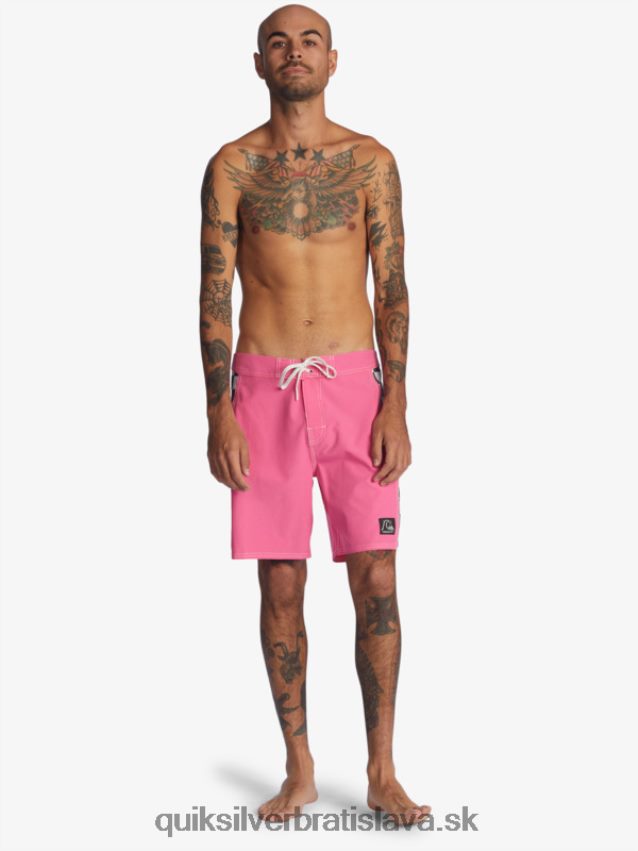 originálne šortky arch 18 Quiksilver muži B80HXR1732 šokujúca ružová