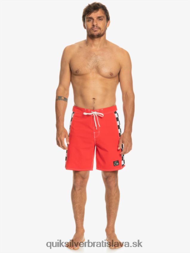 originálne šortky arch 18 Quiksilver muži B80HXR176 vysoko riziková červená