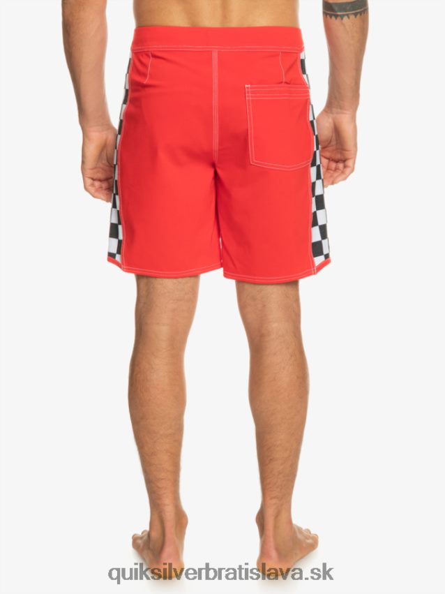 originálne šortky arch 18 Quiksilver muži B80HXR176 vysoko riziková červená
