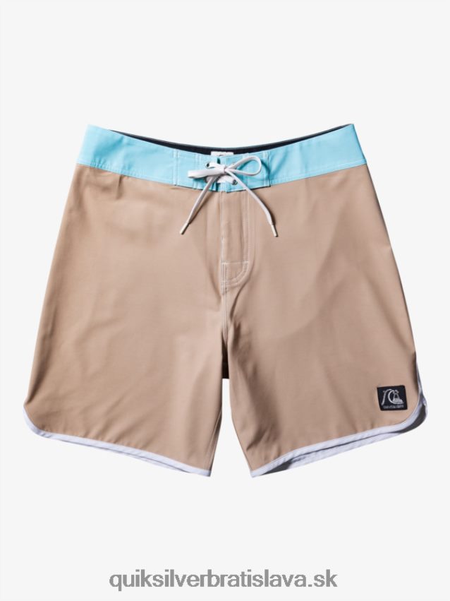 originálne šortky s hrebenatkami 18 Quiksilver muži B80HXR91 olivovo sivá