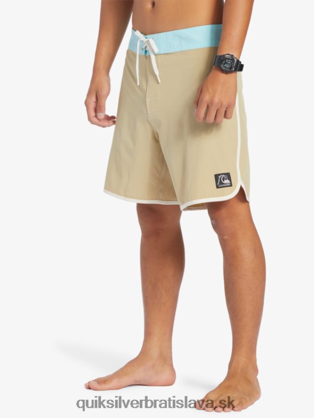 originálne šortky s hrebenatkami 18 Quiksilver muži B80HXR91 olivovo sivá