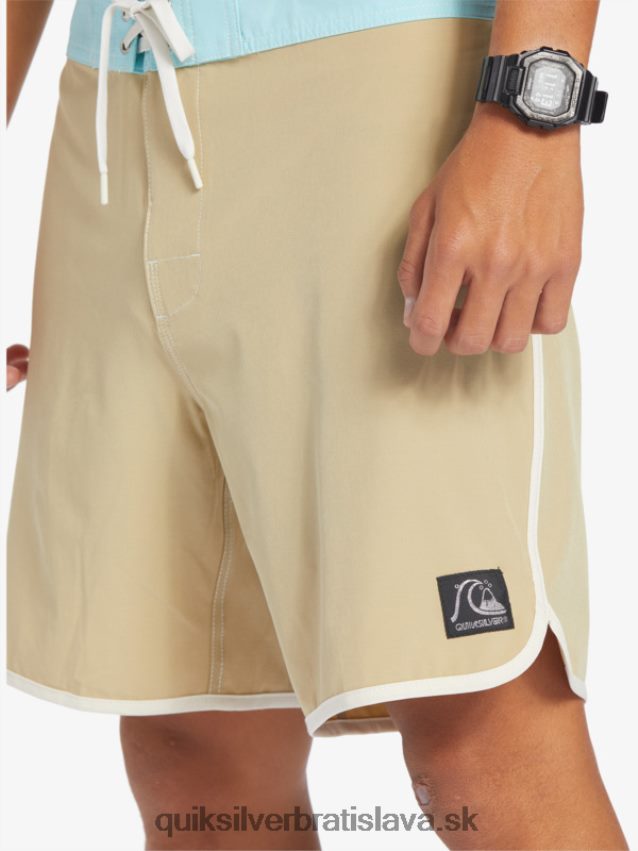 originálne šortky s hrebenatkami 18 Quiksilver muži B80HXR91 olivovo sivá