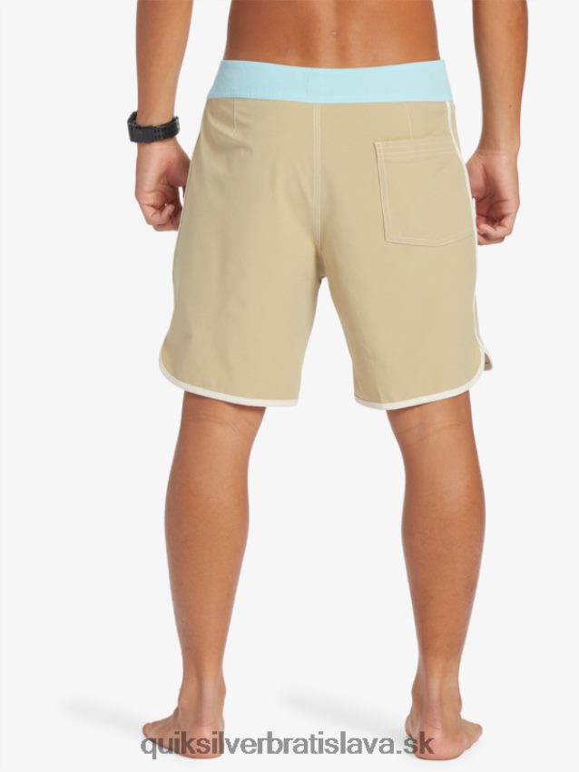 originálne šortky s hrebenatkami 18 Quiksilver muži B80HXR91 olivovo sivá