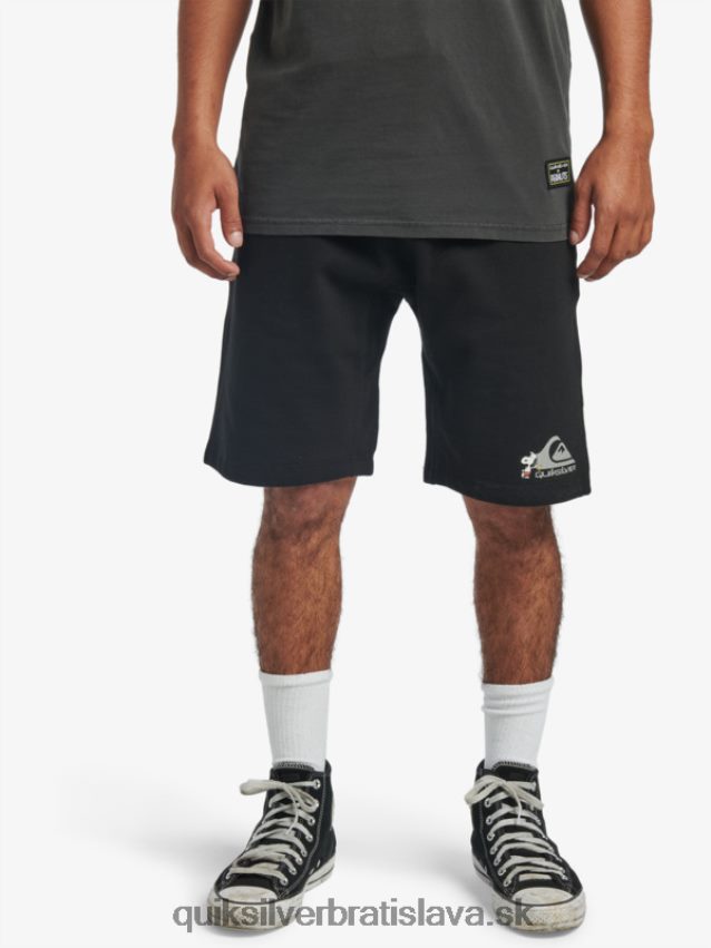 šortky miestnych legiend Quiksilver x Peanuts muži B80HXR1883 čierna